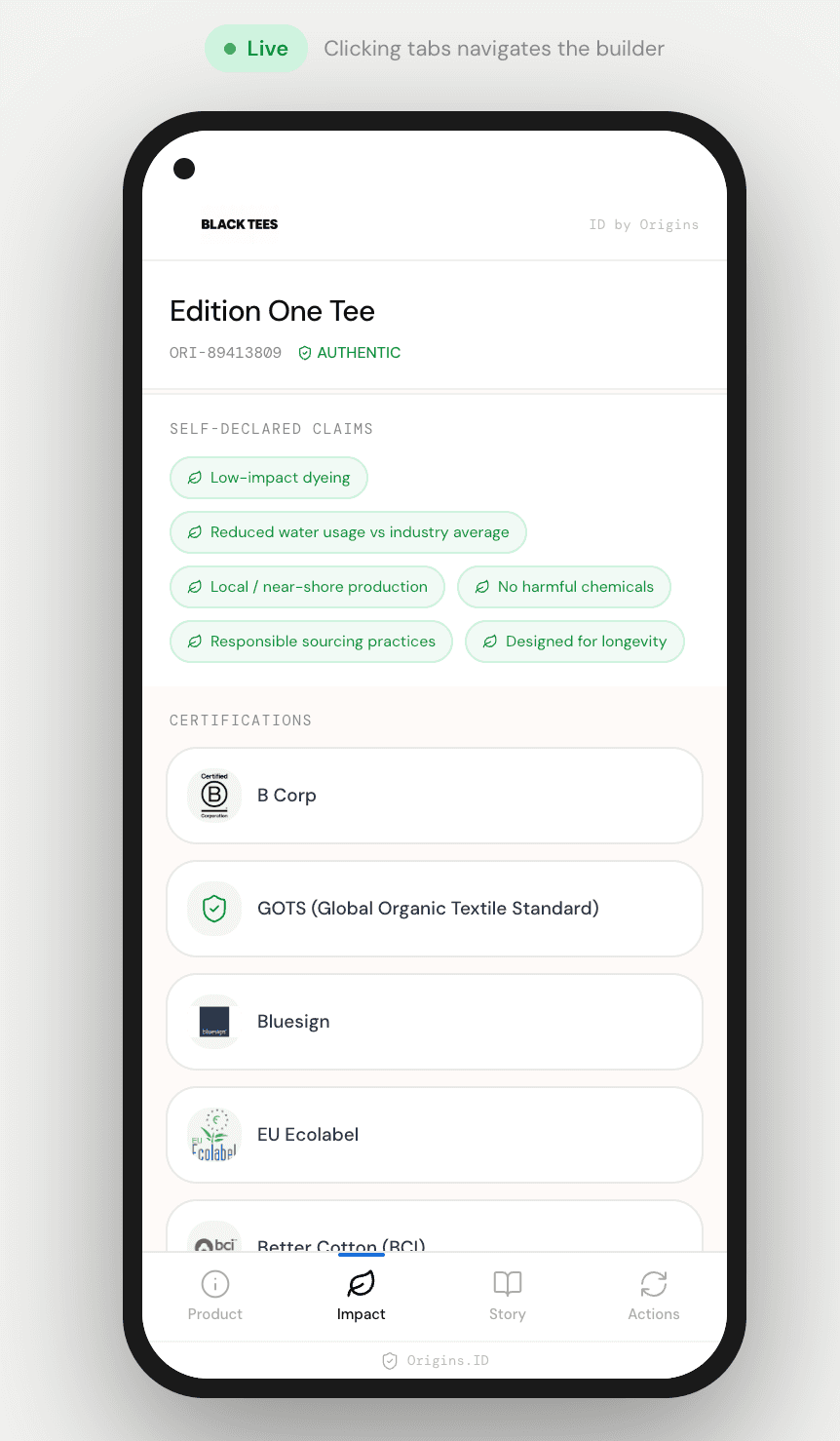 Customer passport experience