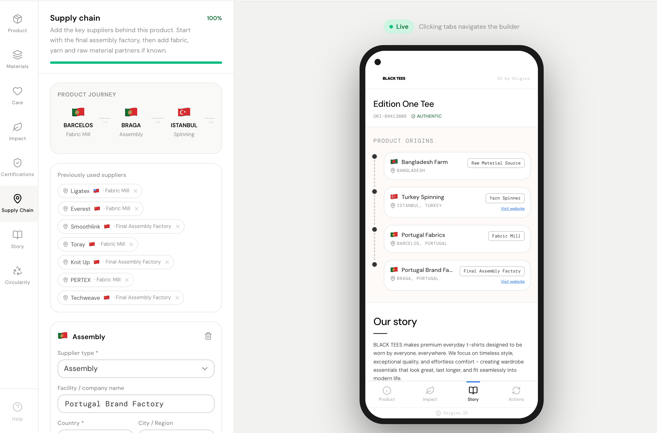 Supply chain builder